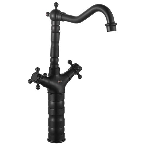 REA Umyvadlová/Dřezová baterie RUSTICO, Black (REA-B5520)