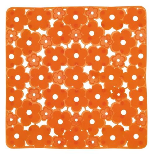 AQUALINE MARGHERITA podložka do sprch. koutu 51,5x51,5cm s protiskluzem,PVC,oranžová (9751