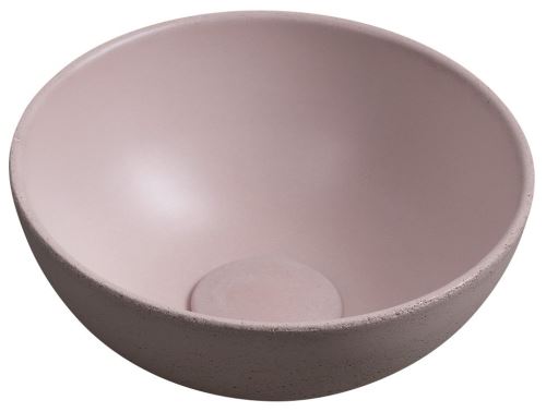 SAPHO MINOR betonové umyvadlo na desku, Ø 26cm, růžová (MR26021)