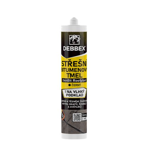 DEBBEX DenBit ROOFPLAST Střešní bitumenový tmel kartuše 280 ml, černá (10205BI)