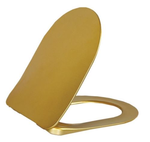 Sapho PAULA WC sedátko, Slim soft close, duroplast, zlatá (KC4080.A0)