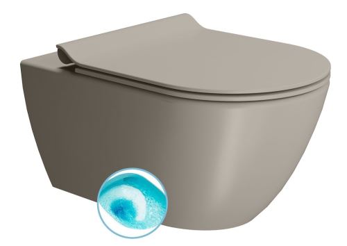 GSI PURA WC závěsné, splachování SWIRLFLUSH, 55x36 cm, tortora dual-mat