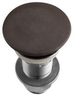 SAPHO Umyvadlová výpust 5/4“, click-clack, betonová zátka, tmavě hnědá (FG915) (3)