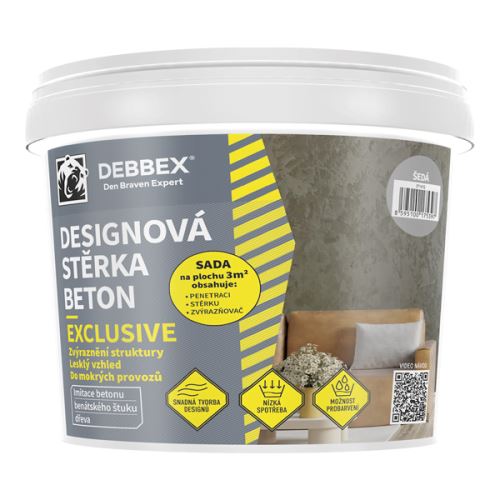 DEBBEX Designová stěrka BETON EXCLUSIVE kbelík 5 kg, slonová kost (57140Q)