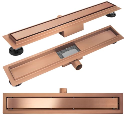 REA Odtokový žlab NEOX 70, Brush Copper (REA-G4898)