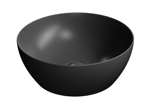GSI PURA umyvadlo na desku průměr 42 cm, černá mat