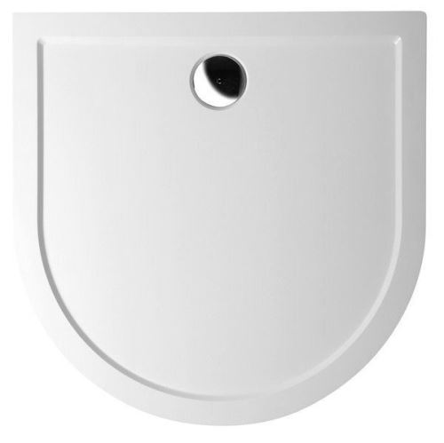 Polysan ISA 90 sprchová vanička z litého mramoru, půlkruh 90x90x4cm, bílá