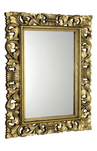 Sapho SCULE zrcadlo v rámu, 70x100cm, zlatá