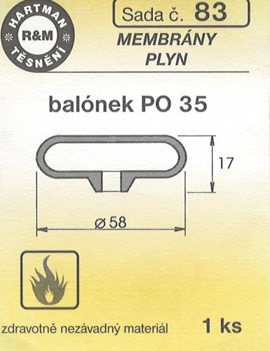 HARTMAN sada k plynovým spotř. -  balónek PO 35 - 1x4842