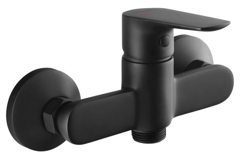 AQUALINE LOTTA nástěnná umyvadlová/dřezová baterie, rozteč 150 mm, bez ramínka, černá (LT641B)