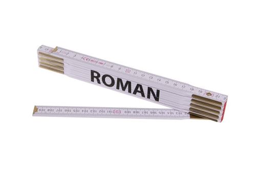 Metr skládací 2m ROMAN (PROFI,bílý,dřevo) (13422)