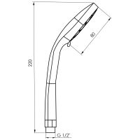 Aqualine Ruční masážní sprcha, 3 režimy sprchování, průměr 79mm, ABS/chrom (1)