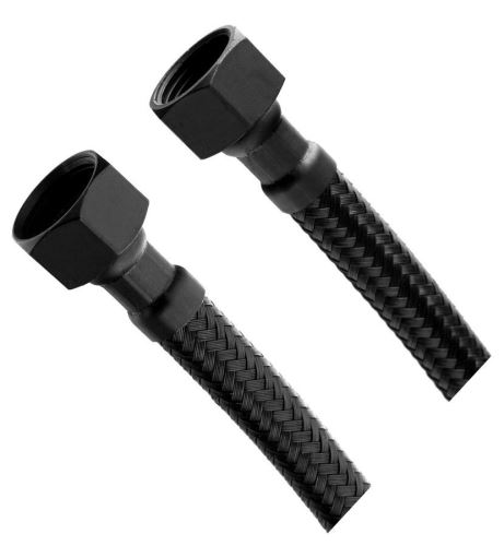 AQUALINE Flexibilní nerezová hadice FxF 3/8"x3/8", 60cm, černá mat (33106B)