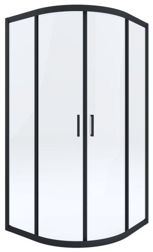 DEANTE Čtvrtkruhová zástěna FUNKIA 90x90, transparent/černá (KYP N51K)