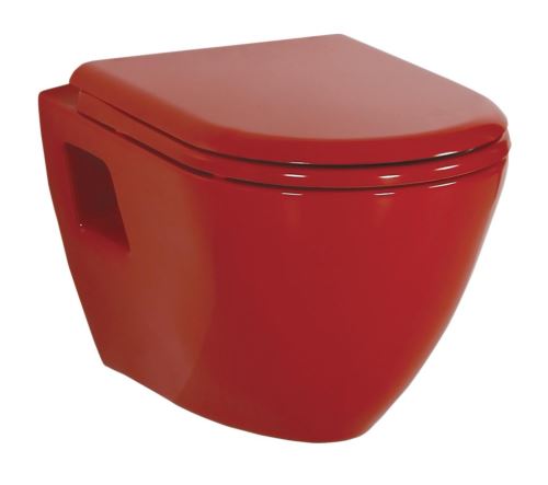 Sapho PAULA WC závěsné 35,5x50cm, červená (TP325.70100)