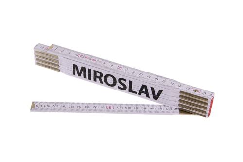Metr skládací 2m MIROSLAV (PROFI,bílý,dřevo) (13409)