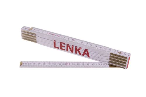 Metr skládací 2m LENKA (PROFI,bílý,dřevo) (13457)
