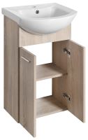 AQUALINE ZOJA umyvadlová skříňka 42x74x25cm, dub platin (51144) (2)
