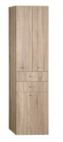Aqualine ZOJA/KERAMIA FRESH skříňka vysoká s košem 50x184x29cm, dub platin (51295)