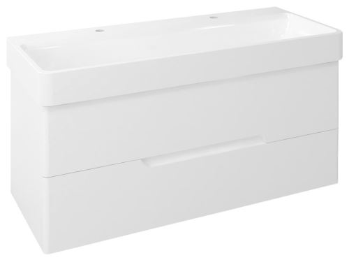 Sapho MEDIENA umyvadlová skříňka 117x50,5x48,5cm, bílá mat/bílá mat