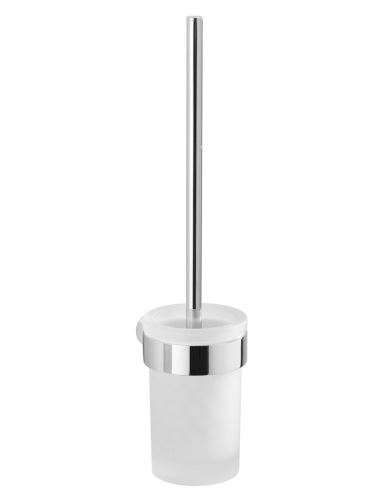 Gedy PIRENEI WC štětka závěsná, chrom/sklo satin