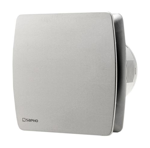 Sapho LEX koupelnový ventilátor axiální s časovačem, 15W, potrubí 100mm, nerez