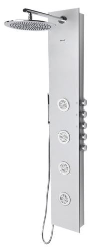 Polysan 5SIDE ROUND sprchový panel 250x1550mm, aluminium