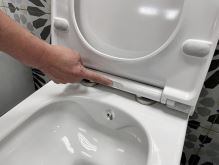 SAPHO AVVA závěsná WC mísa s bidet. sprškou, Rimless, 35,5x53 cm, bílá (100312) (2)
