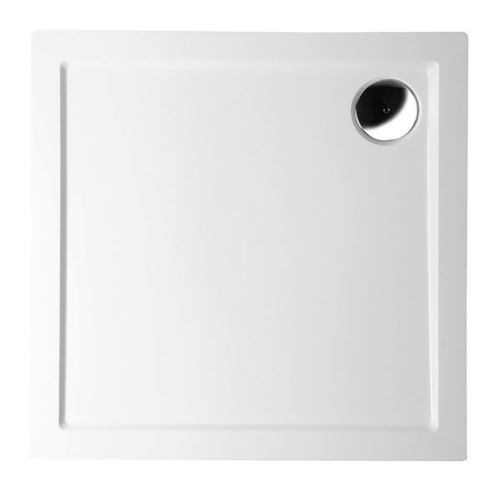 POLYSAN Sprchová vanička z litého mramoru, čtverec 90x90x4cm, bílá (43511)