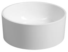SAPHO SANNA umyvadlo na desku, litý mramor, průměr 25cm, bílá (SA250) (1)