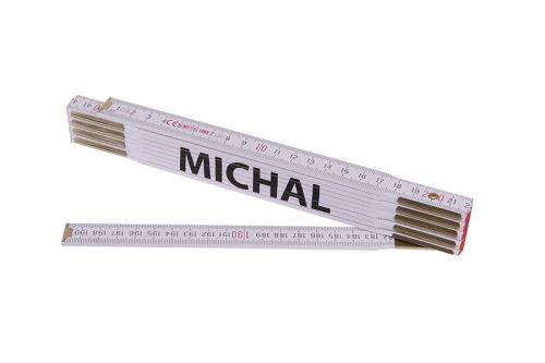 Metr skládací 2m MICHAL (PROFI,bílý,dřevo) (13413)