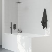 RAVAK 704.21BLM Výtokové rameno stropní 30 cm, mosazné, Black Matt (X07P677) (1)