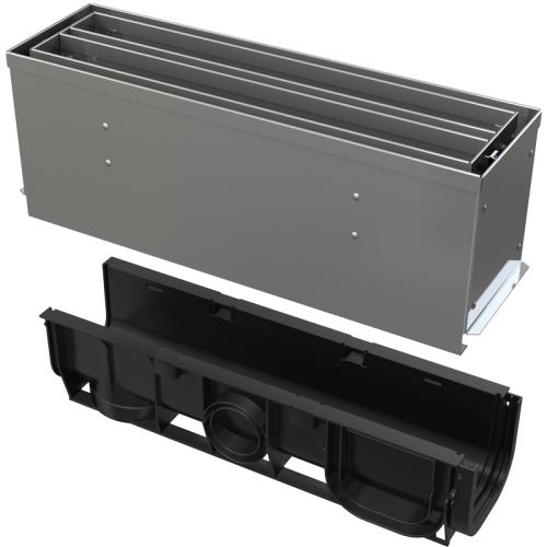 ALCADRAIN Štěrbinový venkovní žlab symetrický revizní díl 160 mm z nerezu (AVZ101S-R324R)