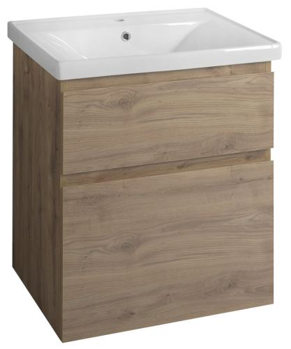 AQUALINE ALTAIR umyvadlová skříňka 61,5x72,5x45cm, dub emporio (AI365)