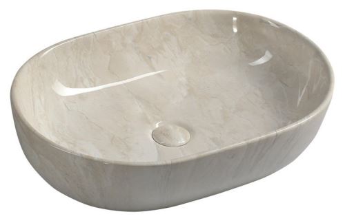 Sapho DALMA keramické umyvadlo 59x42x14 cm, marfil