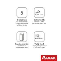 RAVAK Sprchové dveře Supernova ASDP3-120 198 bílá+grape (00VG01R2ZG) (9)
