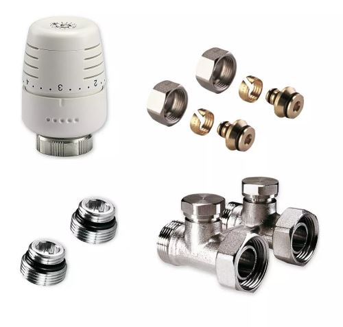 IVAR KIT AVK DD 345/1 Vekoluxivar - pro dvoutrubkový systém - 1/2"xEK; 16x2; přímé (KITAVK501845)