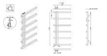 Sapho SIERRA otopné těleso 500x1000 mm, 213W, broušená nerez (5)