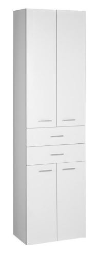 Aqualine ZOJA/KERAMIA FRESH skříňka vysoká se zásuvkami 50x184x29cm, bílá