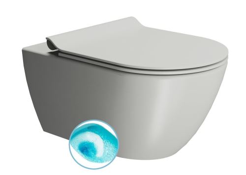 GSI PURA WC závěsné, splachování SWIRLFLUSH, 55x36 cm, cenere dual-mat