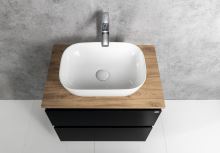 AQUALINE ALTAIR umyvadlová skříňka 67x60x45cm, černá mat (AI670) (2)