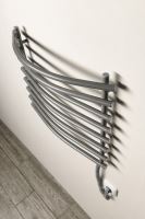 Aqualine Elektrický sušák ručníků, 570x465 mm, 72 W, šedý hliník - metalíza (RAL9007) (2)