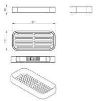 Gedy SMART police do sprchy, 241x30x111mm, černá mat (3)
