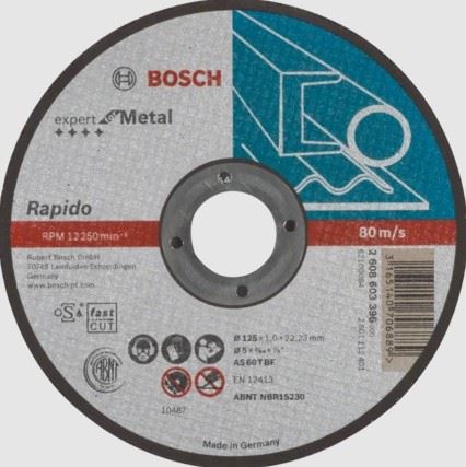BOSCH Kotouč řezný 125x1mm rovný Expert for metal - Rapido (2.608.603.396)