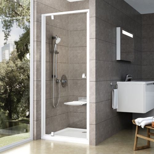 RAVAK Sprchové dveře PIVOT PDOP1 80 White+Transparent (03G40100Z1)