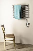 Aqualine Elektrický sušák ručníků, 570x465 mm, 72 W, šedý hliník - metalíza (RAL9007) (1)