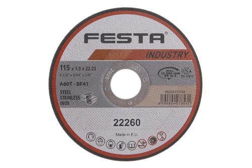 FESTA INDUSTRY Kotouč řezný na kov 115x1x22.2mm (22260)