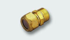 TIEMME mosazná přechodka vnější závit 10 mm x 1/2"