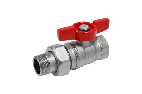 GIACOMINI R259D Kulový kohout se šroubením, vnitřní x vnější, vrtulka 3/4" x 1"  (R259X006)