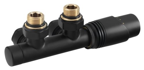BRUCKNER WICHER připojovací sada termostatická pro středové připojení 50 mm, černá mat (600.311.6)